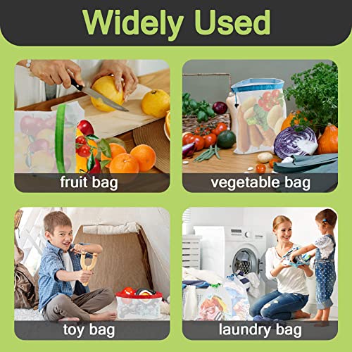 MAQIHAN Reusable Produce Bags - 6 Pack Mesh Grocery Bags