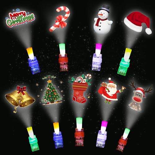 Christmas LED Finger Lights Set - 36 Pack, Fun Holiday Party Favors for Kids