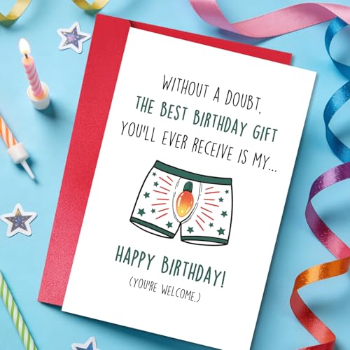 Funny Birthday Card for Wife or Girlfriend - Cheeky Design