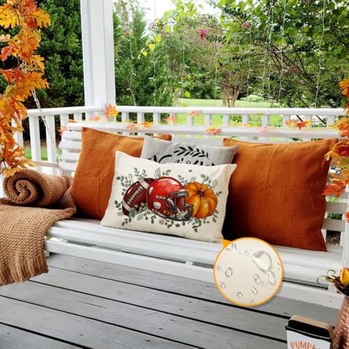 Waterproof Pumpkin Fall Pillow Covers 12x20 for Indoor & Outdoor