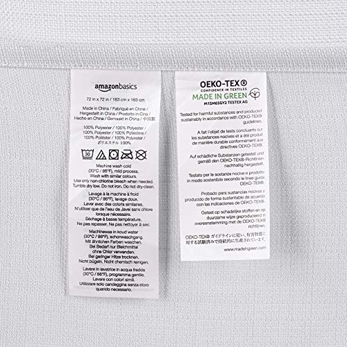 Bright White Linen Style Shower Curtain - 72" x 72" (Pack of 8)