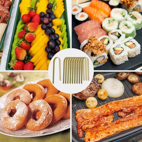5 Pack Mini Bamboo Tongs - 3.94 Inch Disposable Serving Utensils