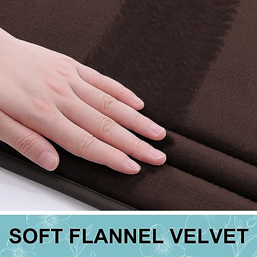 Grandaily Memory Foam Bath Mat Rug 30x20 Inches Non-Slip Soft Absorbent Bathroom Rug Brown