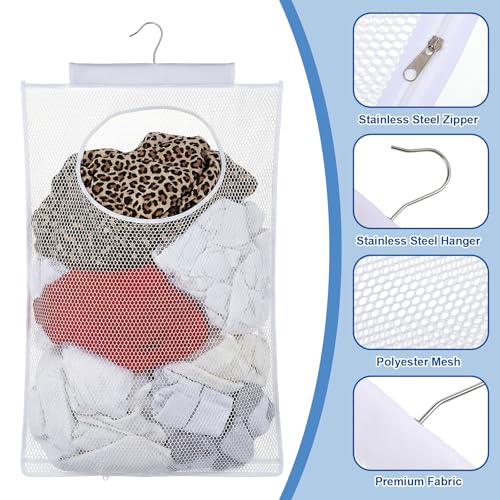 Hanging Laundry Hamper - Large Foldable Mesh Basket for Easy Storage