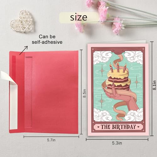 Tarot Birthday Card for Tarot Lovers | Magical 8x5.3 Card