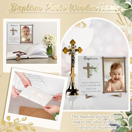 Baptism Photo Frame for Boys & Girls with Gift Box - 4" x 6" Keepsake