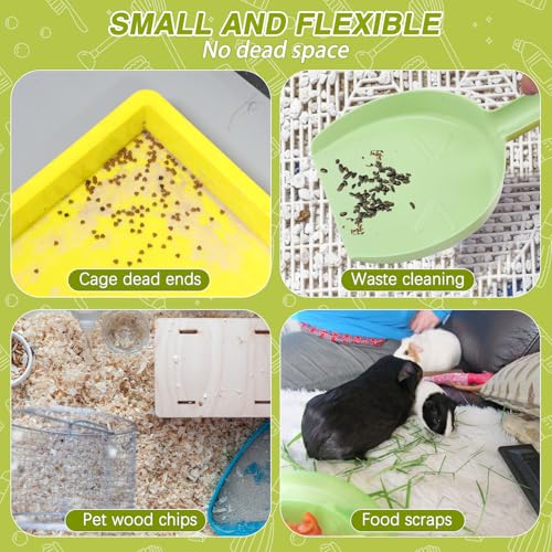 RYPET Mini Dustpan and Brush Set for Small Animal Cages - Green