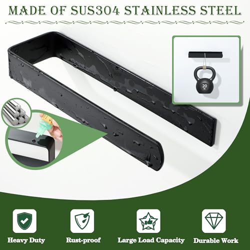 Matte Black Self Adhesive Hand Towel Holder for Bathroom