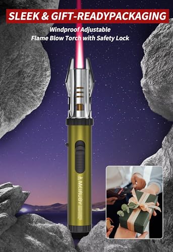 Green Lightsaber Torch Lighter - Windproof, Flame Butane Refillable Gift for Men Dad