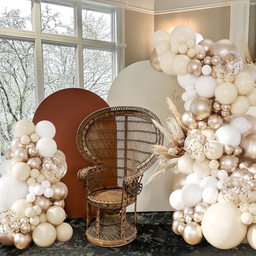 Champagne Gold Balloon Arch Kit - 143Pcs for Birthday & Wedding Decor