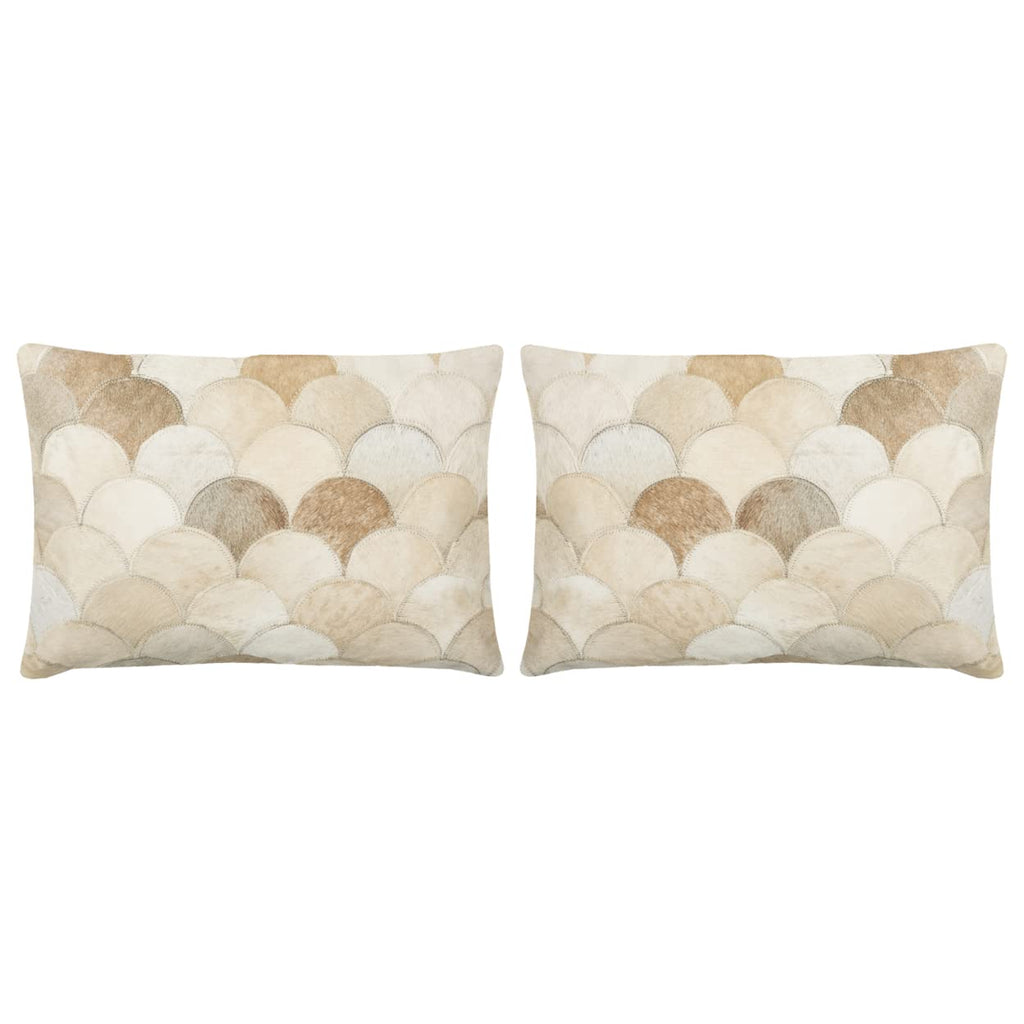 Safavieh Pillow Collection Throw Pillows, 22 by 22-Inch, Elita Multicolored and Cream, Set of 2