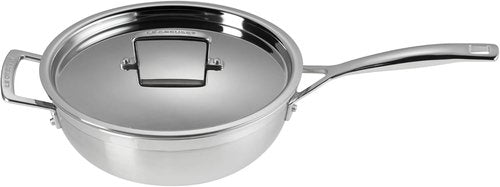 Le Creuset Stainless Steel Chef's Pan - Classic 3-Ply Design, 3.5qt Capacity