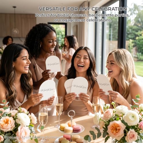 He Said She Said Bridal Shower Games - Arch Shape Cards (50 Pack)