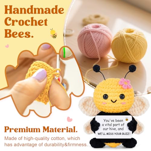 Motivational Crochet Bee Gift for Coworker Farewell