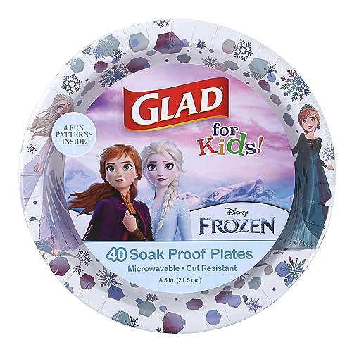 Glad for Kids Disney Frozen Paper Plates, 8.5 in, 40 Count (Pack of 8)