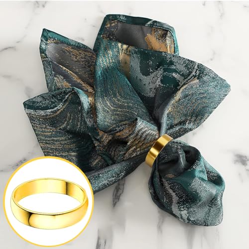 10 Gold Stainless Steel Napkin Rings for Elegant Table Settings
