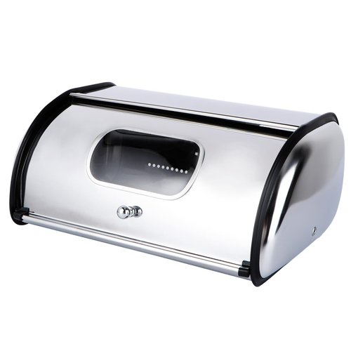 DOITOOL Bread Box for Kitchen Countertop - Stainless Steel Bread Storage Container with Lid - Bread Holder Bread Containers Storage Airtight Loaf for Kitchen Counter, Homemade Bread