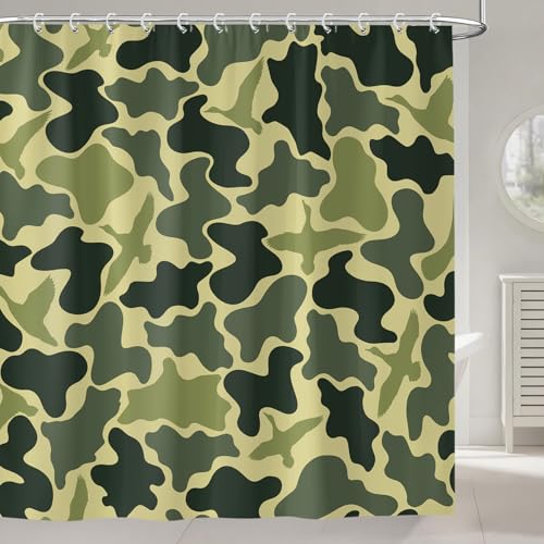 Duck Camo Shower Curtain Set - 60x72 inches with Hooks