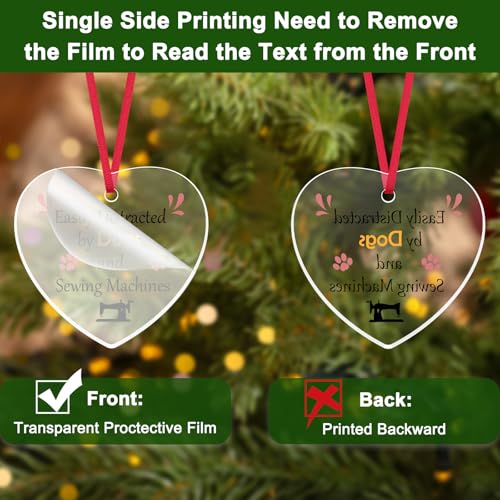 Sewing Christmas Ornament for Dog Lovers - 7.6cm Acrylic Gift