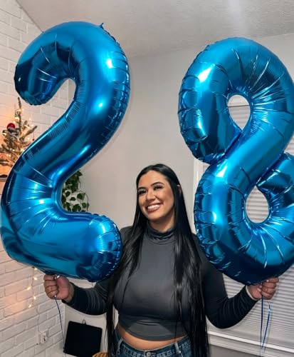 40-Inch Blue Number Balloon for 7th Birthday Decorations