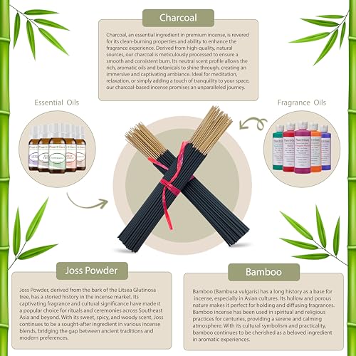 Frankincense and Myrrh Incense Sticks 500 Pack 11" Bulk Wholesale - Smooth and Clean Long Burn Time, 45 to 60 Minutes.