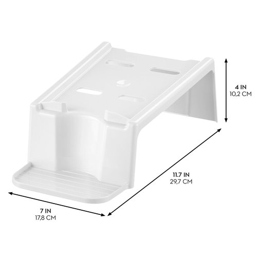 iDesign Laundry Detergent Holder Stand - Liquid Detergent Organizer for Laundry Room - White