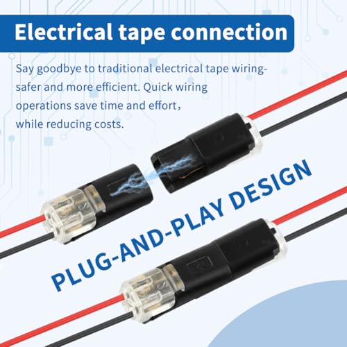 30 Pcs 2-Pin Locking Wire Connectors for LED Light Strips