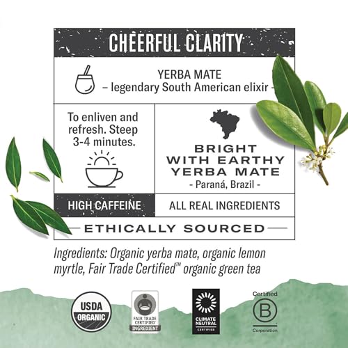 Organic Lemon Mate Tea Bags | Caffeinating Yerba Mate & Green Tea Blend