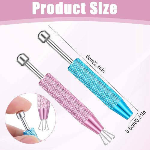 JJUNW 3Pcs Piercing Ball Grabber Tool - Stainless Steel Piercing Removal & Jewelry Changing Kit