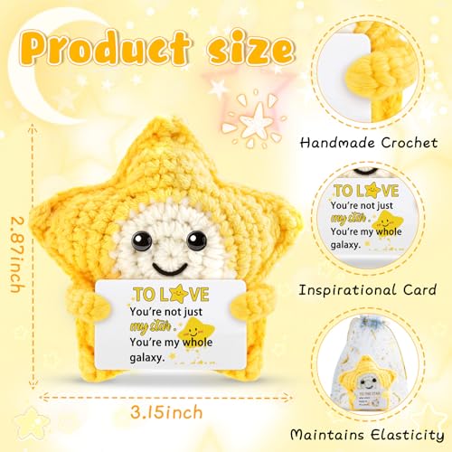Handmade Crochet Support Star Romantic Gift for Boyfriend & Husband