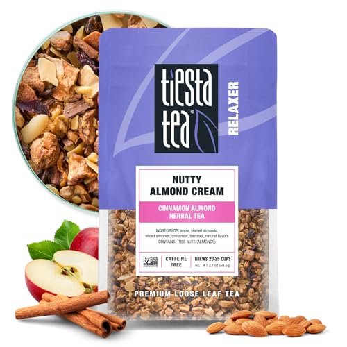 Nutty Almond Cream Herbal Tea – Premium Loose Leaf, Caffeine-Free, 2.1 oz