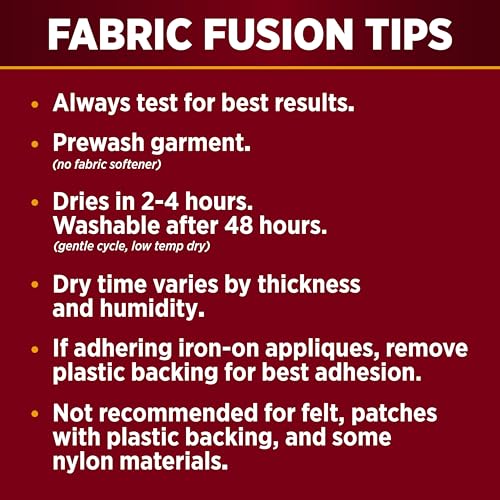 Aleene's Fabric Fusion Permanent Adhesive, .66 oz 3-Pack, Washable Glue