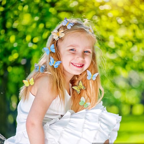 Semato 20 Pieces 3D Butterfly Hair Clips Y2K Hair Accessories for Women