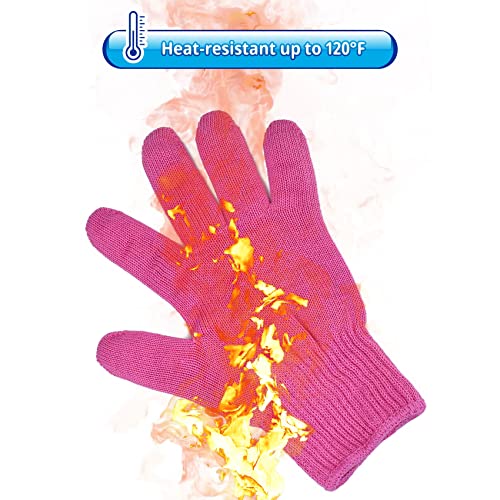 FOHOLA Heat Resistant Gloves for Hair Styling and Curling Wands