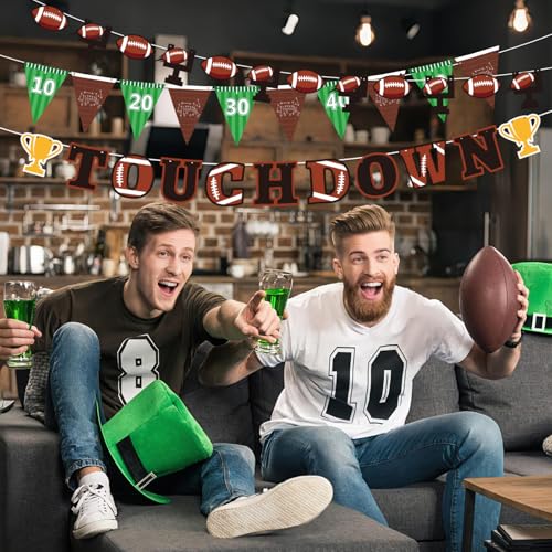 Touchdown Football Banner for Birthday & Game Day Celebrations