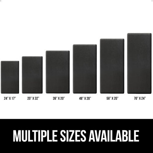 GORILLA GRIP Comfortable Cushioned Kitchen Mats for Floor, 70x24, Waterproof and Stain Resistant Soft Top, 3/4 Inch Thick Ergonomic Standing Desk Anti Fatigue Mat, Foam Supports Ankles and Feet, Black