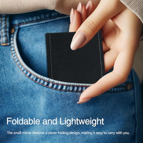 Kootinn Portable Folding Travel Mirror - Ultrathin Rectangular HD Makeup Mirror