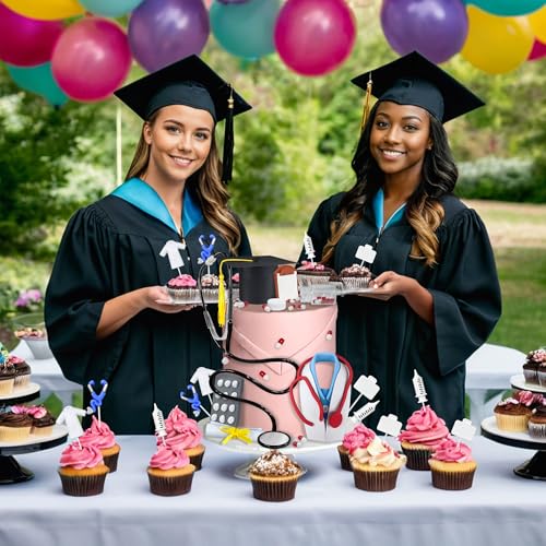 21 PCS Nurse Graduation Cake Toppers - Medical Party Decorations