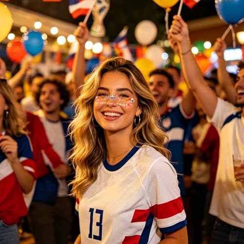 Watercolor Football Temporary Tattoo Stickers Waterproof Face Decals for Fans
