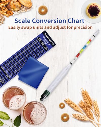 CIMALAB Triple Scale Specific Gravity Hydrometer for Home Brewing & Wine