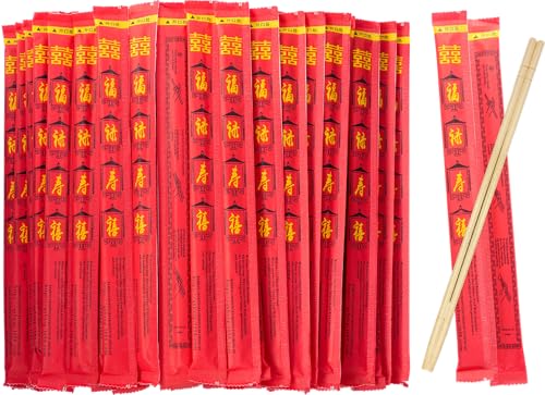 100 Pairs of 9-Inch Bamboo Chopsticks - High-Quality Disposable Utensils