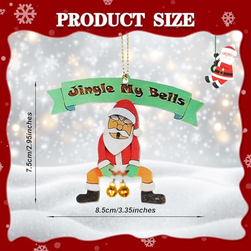 Funny Christmas Ornament - Jingle My Bells Wooden Decoration