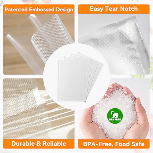 Wevac Quart Vacuum Sealer Bags 8"x12" - 50 Count, Commercial Grade & BPA Free