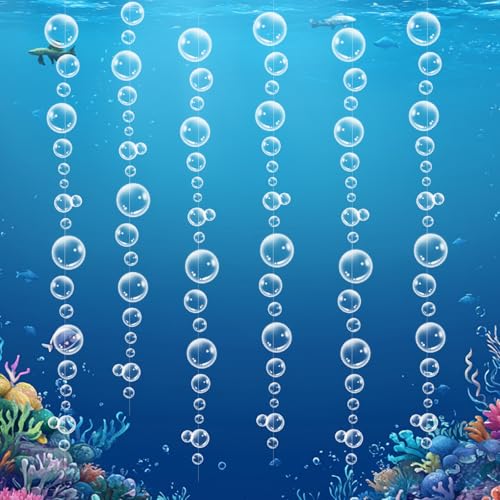 Under The Sea White Bubble Garlands - 6 Strings for Mermaid Parties