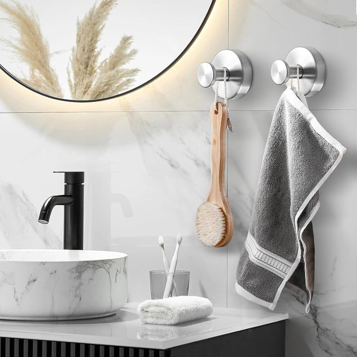 Removable Suction Cup Towel Hooks for Smooth Surfaces