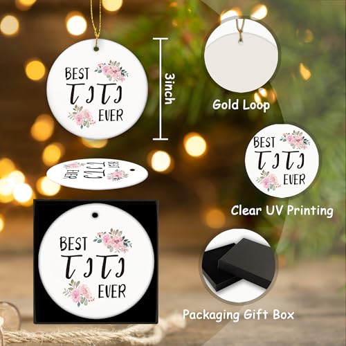 Best Titi Ever Ceramic Ornament - Ideal Gift for Mom & Grandma
