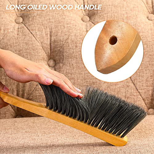 Patelai Wooden Bench Brushes - 2 Pack Natural Fiber Cleaning Tools