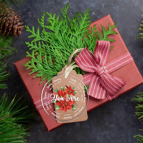 Christian Christmas Ornament - Inspirational Acrylic Gift for Women
