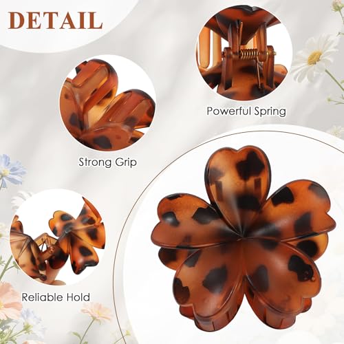 SMKSL 6 Pcs Flower Hair Claw Clips Hawaiian Floral Non-Slip Hair Accessories