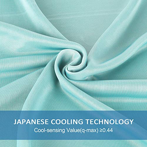 Ailemei Cooling Pillow Cases, Standard Size Set of 2, Double Sided Icy-Jade